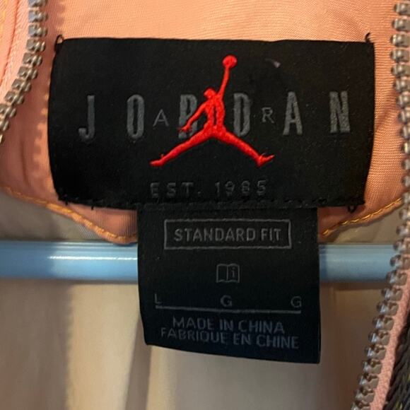 Women's Nike Air Jordan THE FUTURE Primal Flight Jumpsuit Peach Tan Size Large - Picture 4 of 8